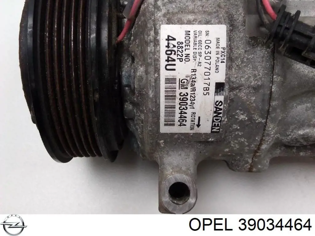 Sprężarka klimatyzacji Opel 39034464 cena, od 216,15 USD