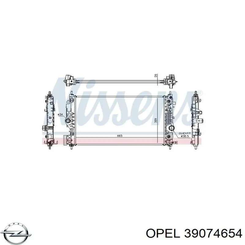 Chłodnica silnika General Motors 1300338 cena, od 188,43 USD