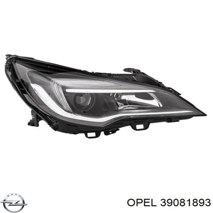 Reflektor prawy Opel 39081893 cena, od 251,37 USD