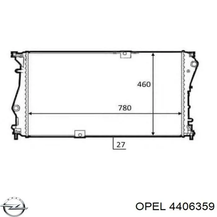 Chłodnica silnika Opel 4406359 cena, od 112,83 USD