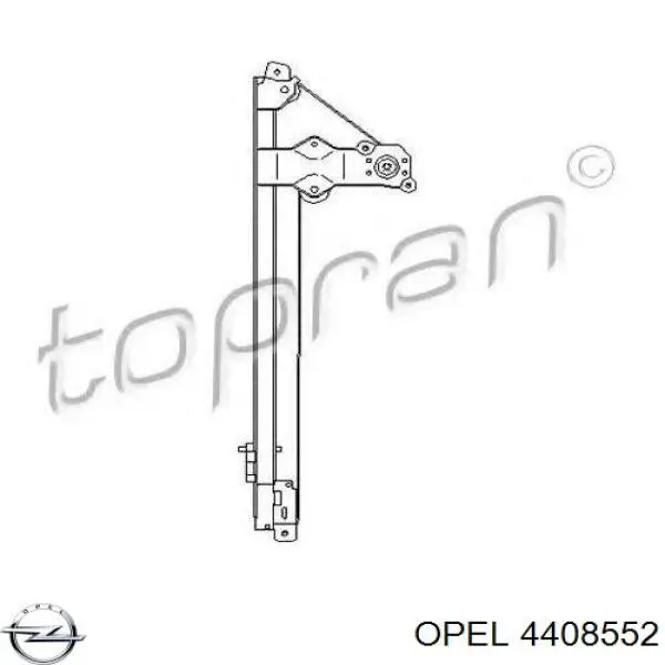 Mechanizm podnoszenia szyby drzwi przednich lewych Opel 4408552 cena, od 7,68 USD