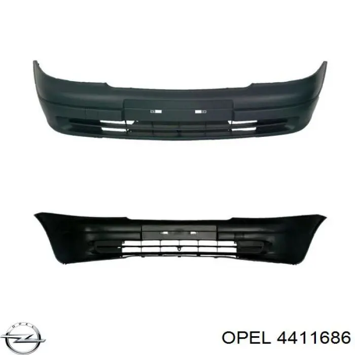Zderzak przedni Opel 4411686 cena, od 139,38 USD