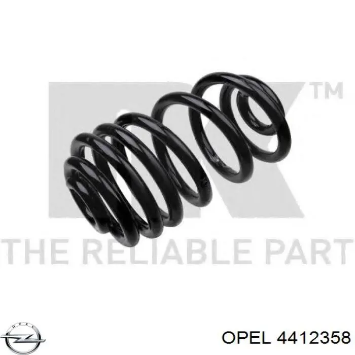Sprężyna tylna Opel 4412358 cena, od 49,19 USD