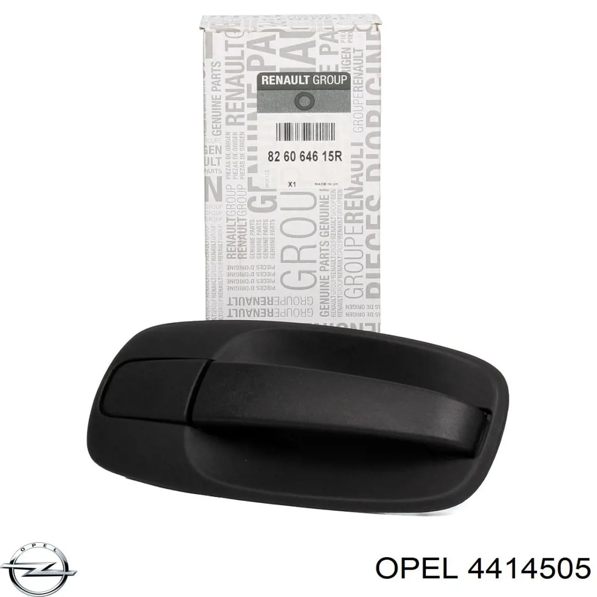Klamka drzwi bocznych (przesuwnych) zewnętrzna lewa Opel 4414505 cena, od 41,88 USD