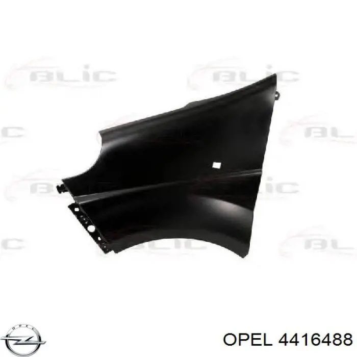 Do koszyka 4416488 Opel Błotnik przedni lewy