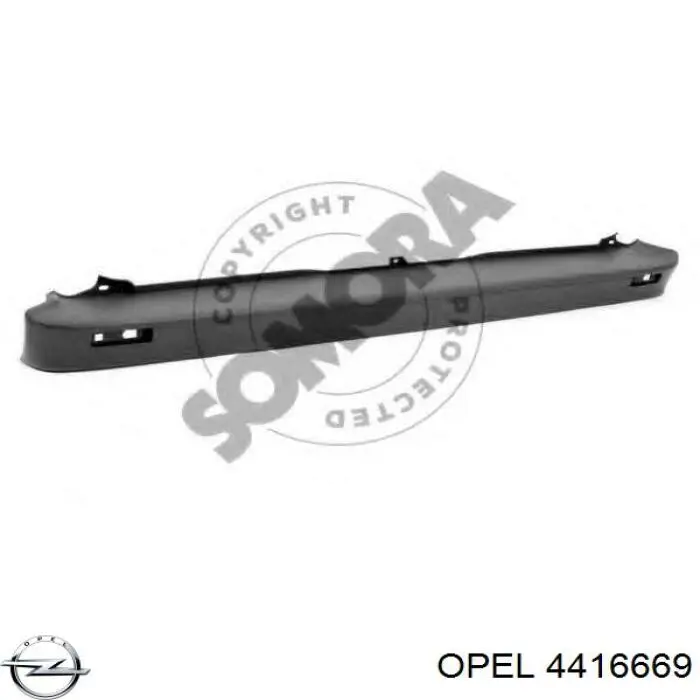 Do koszyka 4416669 Opel Zderzak tylny, środkowa część