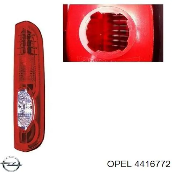 Do koszyka 4416772 Opel Lampa zespolona tylna prawa