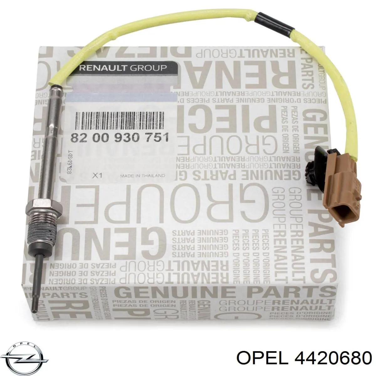 Do koszyka 4420680 Opel Czujnik temperatury spalin, przed turbiną
