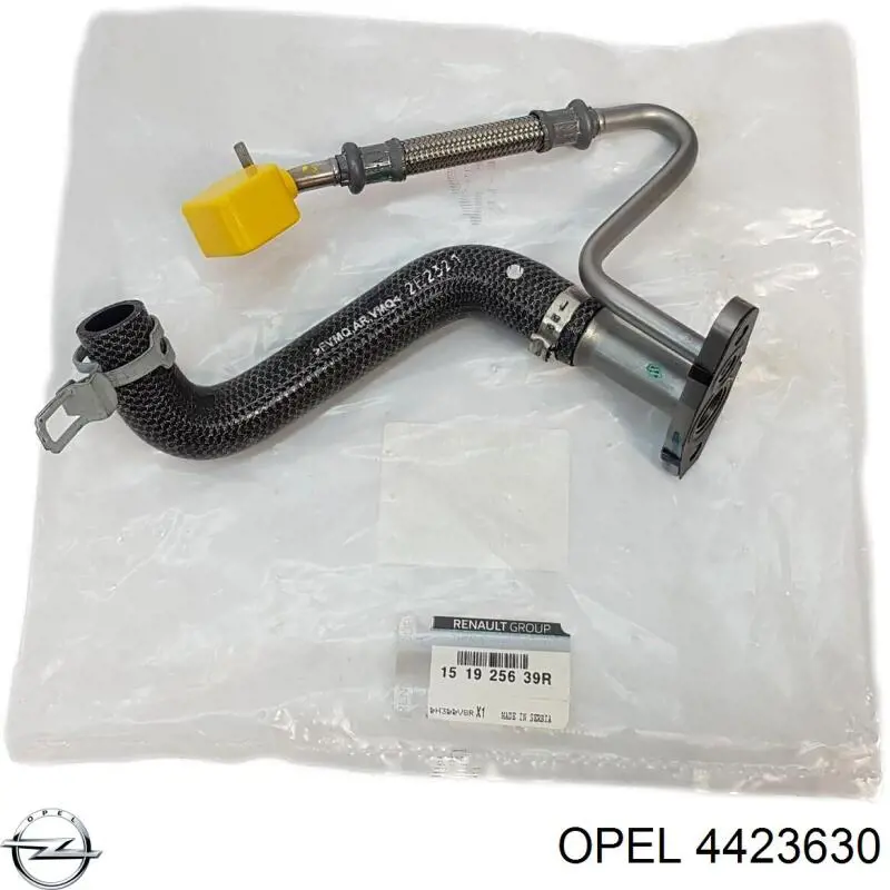 4423630 Opel Rurka (przewód) dopływu oleju do turbiny