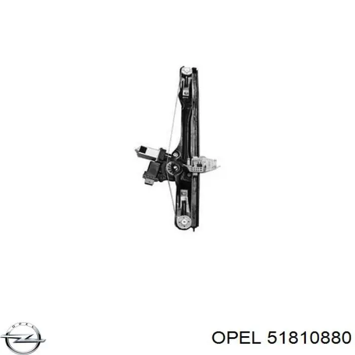 51810880 Opel Mechanizm podnoszenia szyby drzwi przednich lewych