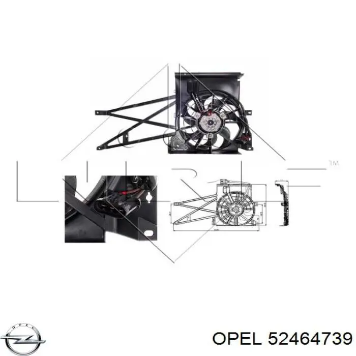 52464739 Opel Dyfuzor chłodnicy klimatyzacji