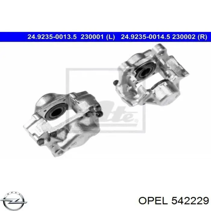 Zacisk hamulcowy tylny lewy Opel 542229 cena, od 66,40 USD