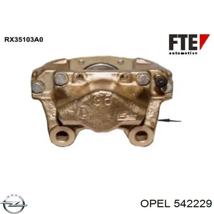 Do koszyka 542229 Opel Zacisk hamulcowy tylny lewy