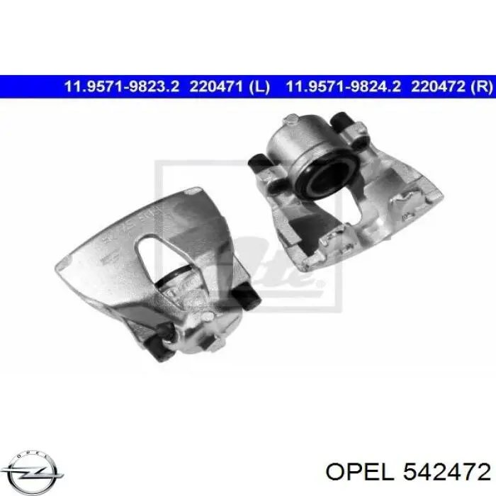 Zacisk hamulcowy przedni prawy Opel 542472 cena, od 54,48 USD