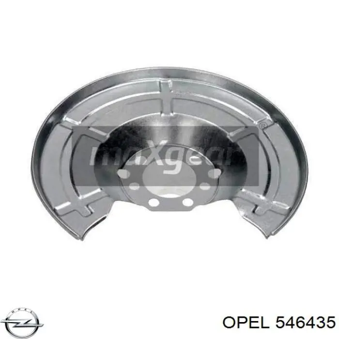 Do koszyka 546435 Opel Osłona tarczy hamulcowej tylnej