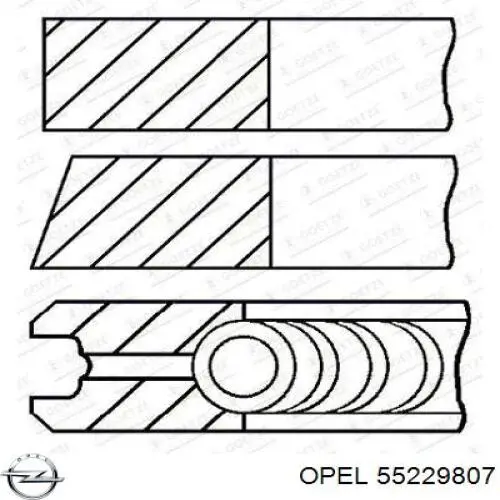 Tłok, komplet do jednego cylindru, STD Opel 55229807 cena, od 116,65 USD