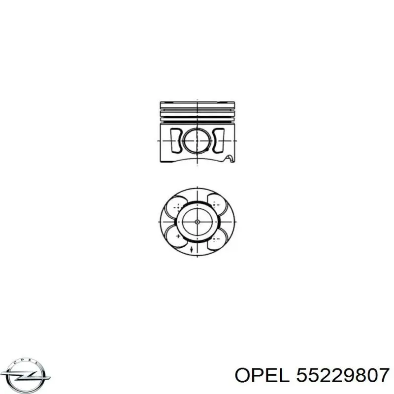 55229807 Opel Tłok, komplet do jednego cylindru, STD
