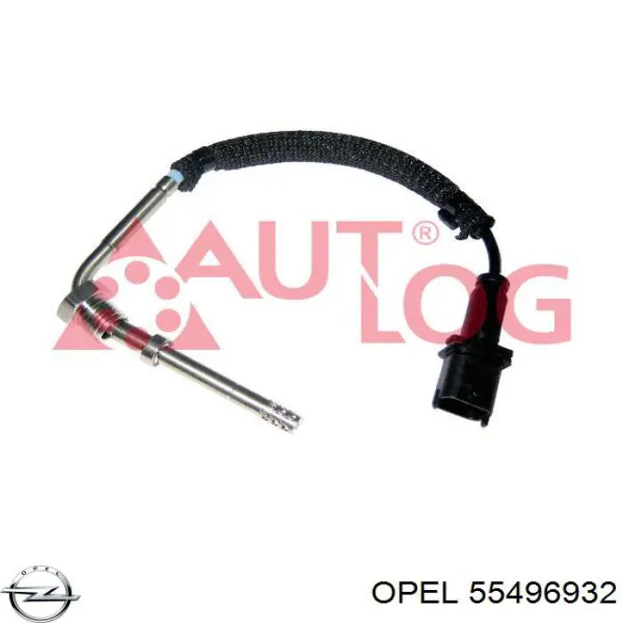 Do koszyka 55496932 Opel Czujnik temperatury spalin, w katalizatorze