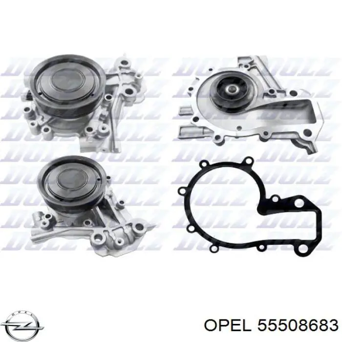 Do koszyka 55485156 Opel Pompa chłodząca wodna