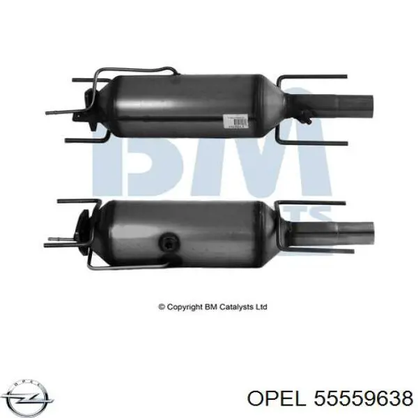 Filtr cząstek stałych układu wydechowego Opel 55559638 cena, od 490,44 USD