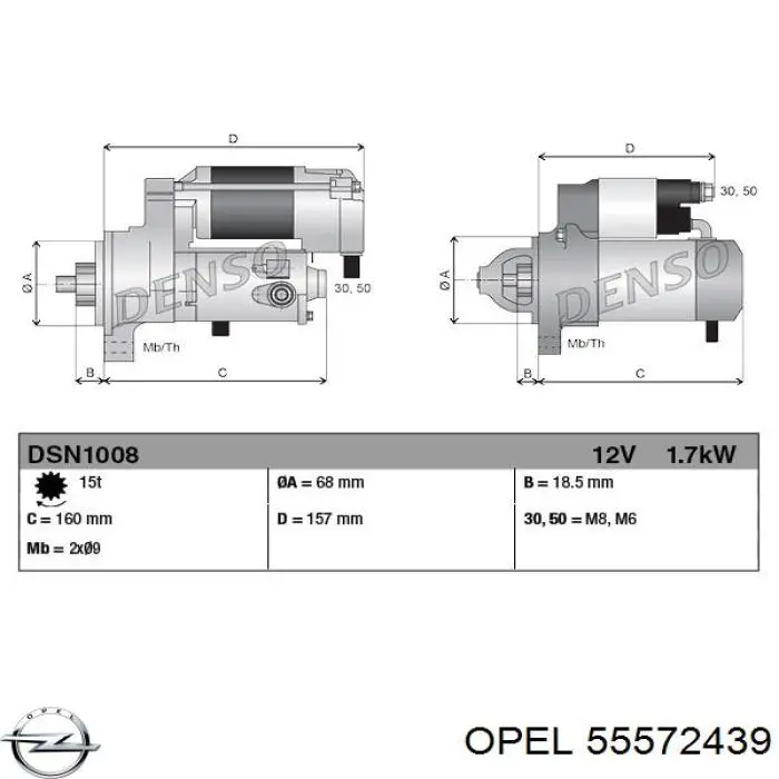 55572439 Opel rozrusznik