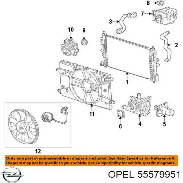 55579951 Opel obudowa termostatu