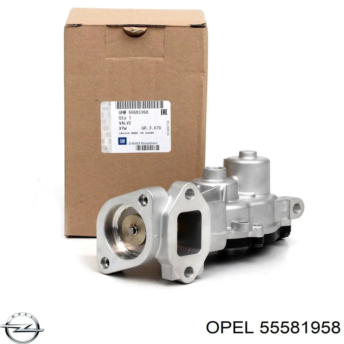 Zawór recyrkulacji spalin EGR Opel 55581958 cena, od 132,80 USD