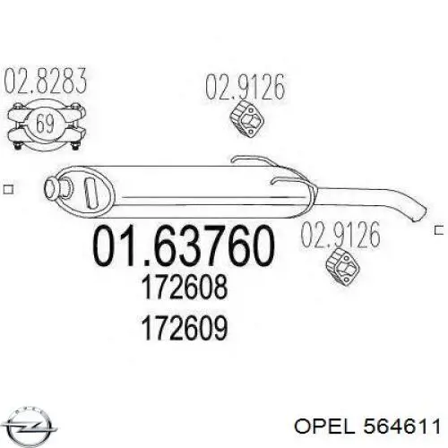 Zawór wzmacniacza podciśnieniowego hamulców Opel 564611 cena, od 4,95 USD