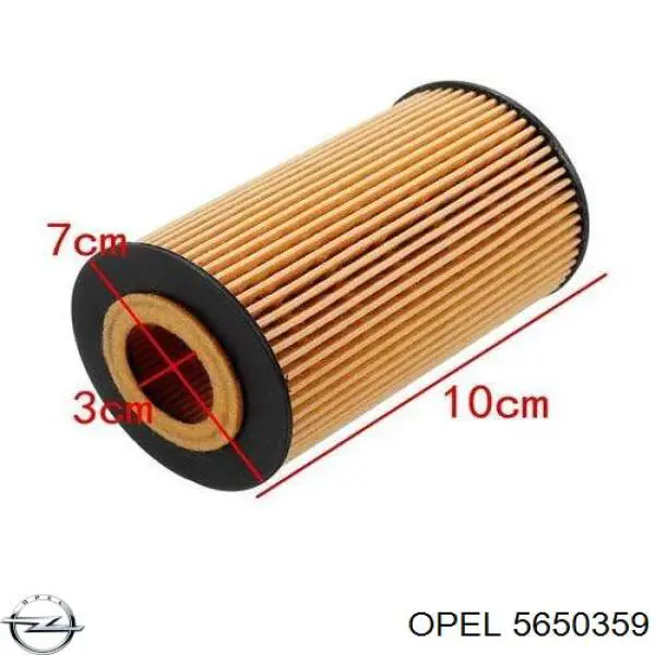 Do koszyka 5650359 Opel Filtr oleju