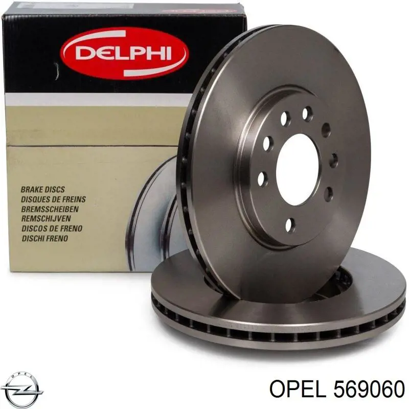 Do koszyka 569060 Opel Tarcza hamulcowa przednia