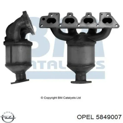 Do koszyka 5849007 Opel Konwerter-katalizator