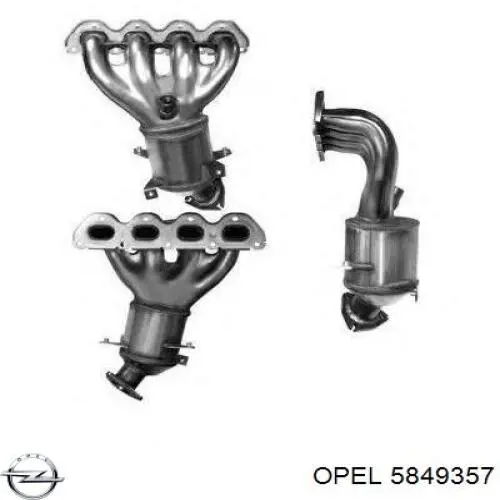 5849357 Opel Kolektor wydechowy