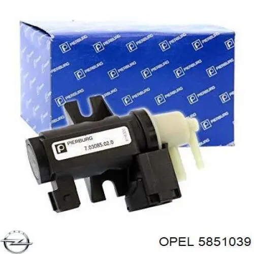 Do koszyka 5851039 Opel Przetwornik ciśnienia (solenoid) doładowania