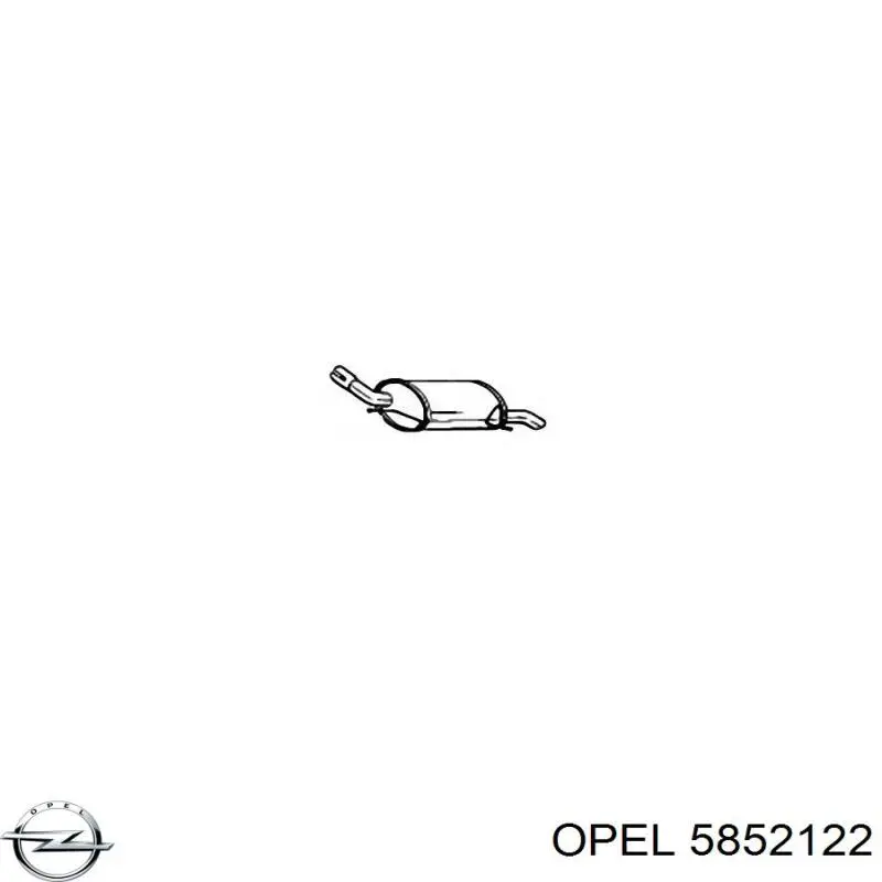 Do koszyka 5852122 Opel Tłumik, tylna część