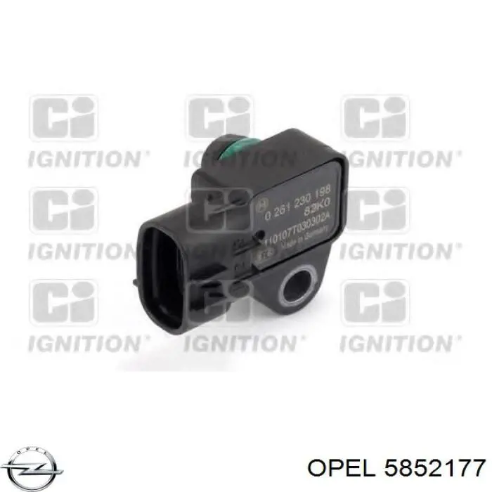 5852177 Opel Tłumik, tylna część