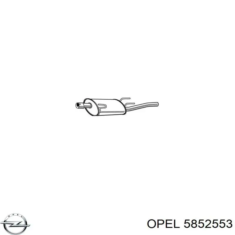 Do koszyka 5852553 Opel Tłumik, tylna część