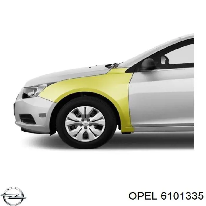 Do koszyka 6101335 Opel Błotnik przedni lewy
