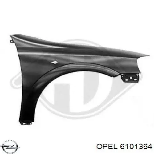 Do koszyka 6101364 Opel Błotnik przedni lewy