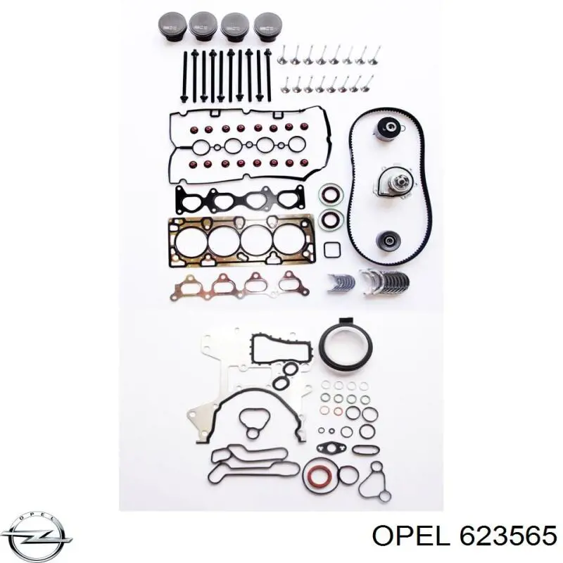 Tłok, komplet do jednego cylindru, STD Opel 623565 cena, od 80,47 USD