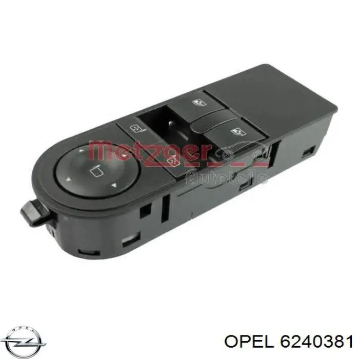 Panel przyciskowy sterowania podnośnikiem szyby przedni lewy Opel 6240381 cena, od 40,56 USD
