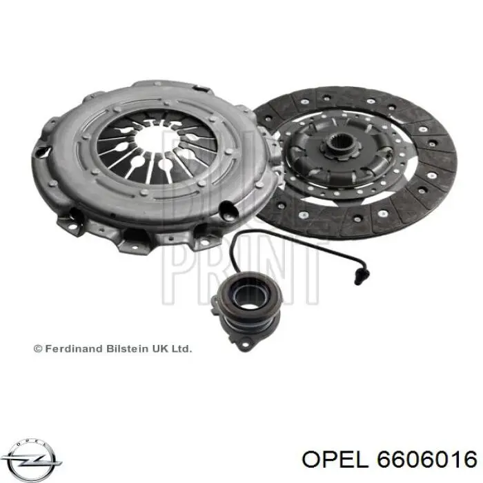 6606016 Opel Zestaw sprzęgła (3 części)
