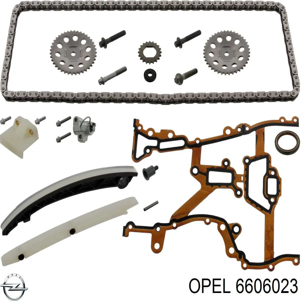 Do koszyka 6606023 Opel Łańcuch rozrządu, zestaw