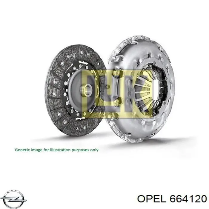Do koszyka 664120 Opel Tarcza sprzęgła