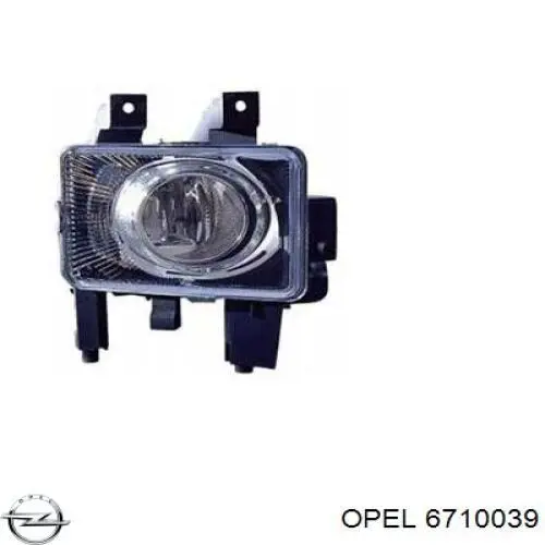 Do koszyka 6710039 Opel Lampa przeciwmgielna lewa