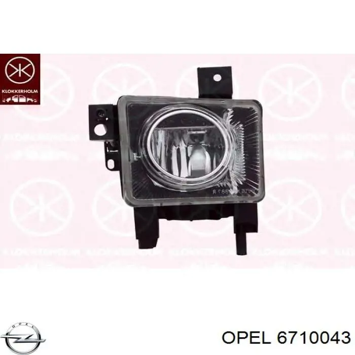 Do koszyka 6710043 Opel Lampa przeciwmgielna lewa