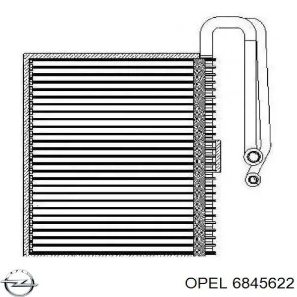 Parownik klimatyzacji Opel 6845622 cena, od 79,53 USD