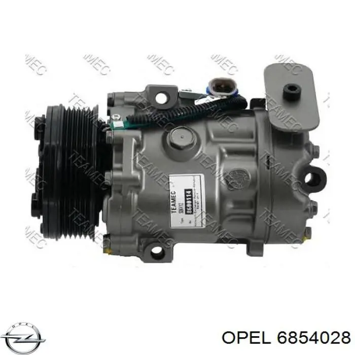 Sprężarka klimatyzacji Opel 6854028 cena, od 72,83 USD