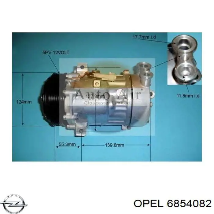 6854082 Opel Sprężarka klimatyzacji