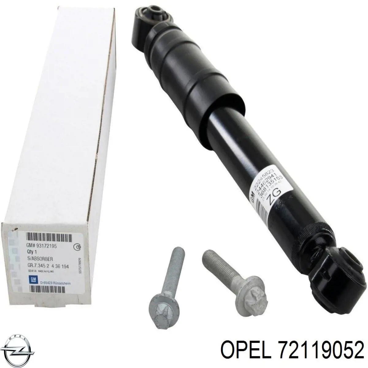 Do koszyka 72119052 Opel Amortyzator tylny