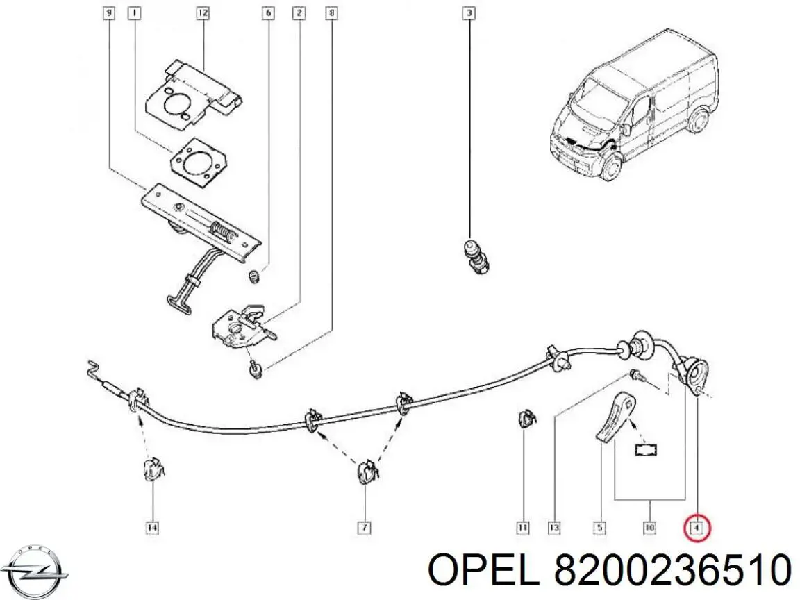 Zamek maski do Renault Espace IV JK0